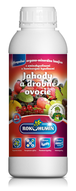 Rokohumin Jahody a drobné ovocie 1 L - kvapalné organominerálne hnojivo s aminokyselinami a humínovými kyselinami