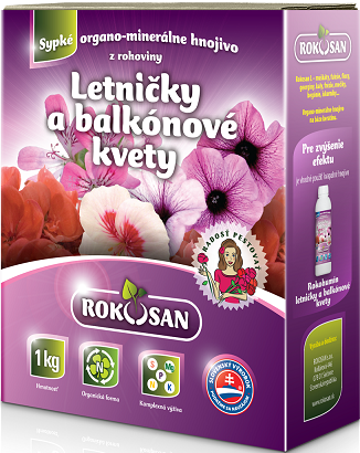 Rokosan Letničky a balkónové kvety - sypké organicko-minerálne hnojivo z rohoviny